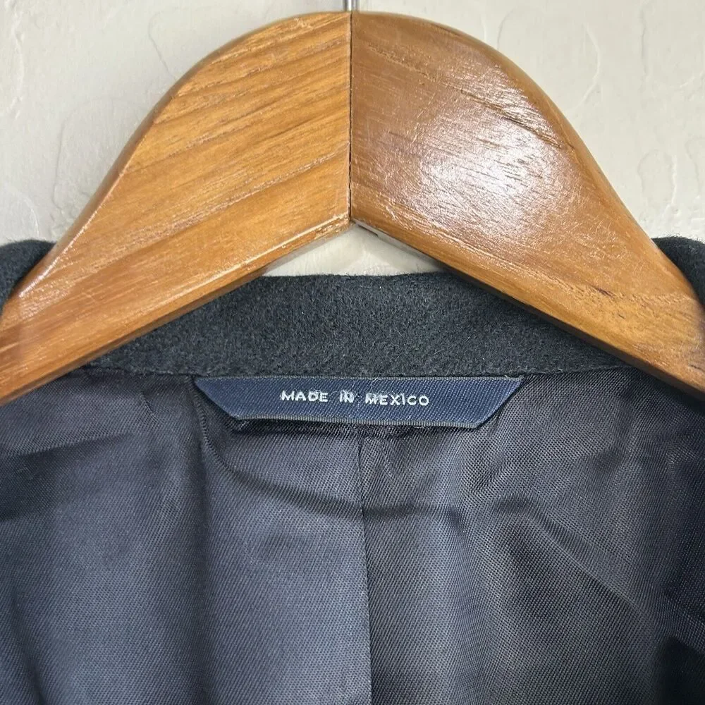 Brooks Brothers Sport Coat Mens 42R Solid Black Camel Hair Blazer Two Button